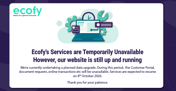 Ecofy services temporarily unavailable